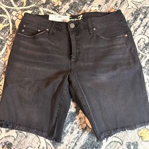 Seven7 Relaxed Bermuda Shorts Midrise Women's Size 8 Washed Black NWT